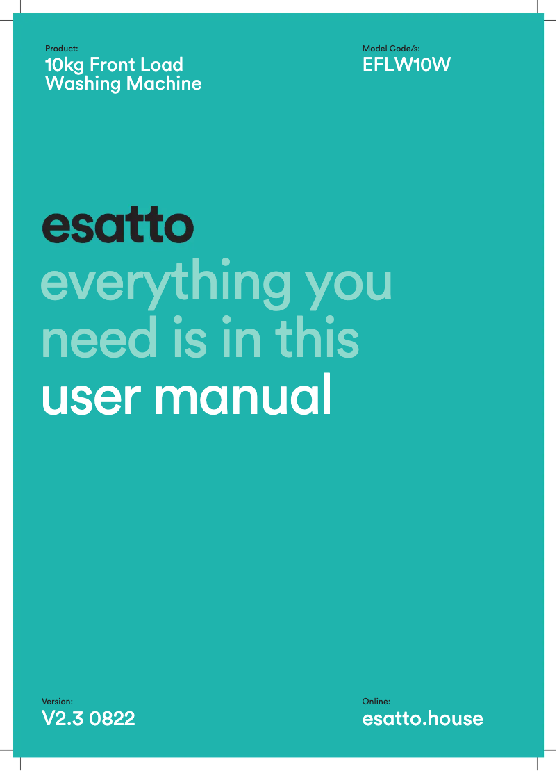 Imagen de la primera página del manual del dispositivo EFLW10W