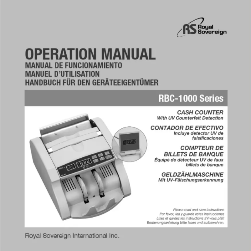 Imagen de la primera página del manual del dispositivo RBC-1000