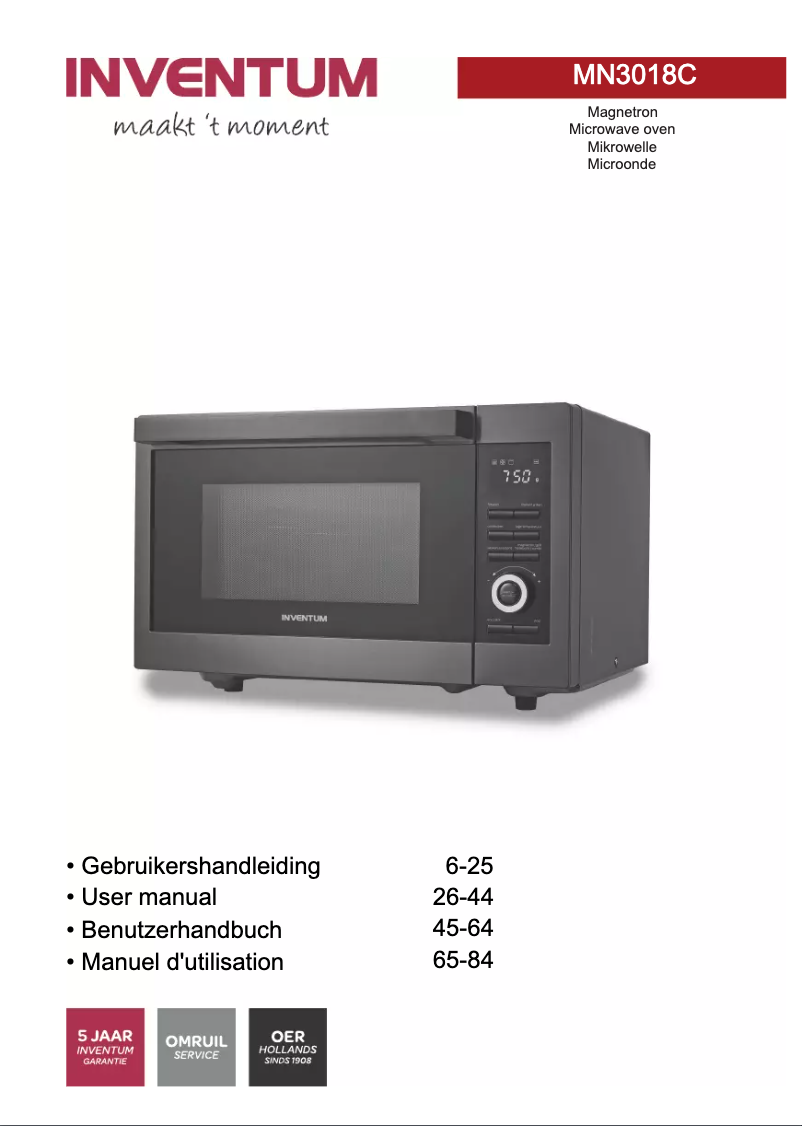 Página 1 del manual Manual de usuario Inventum MN3018C