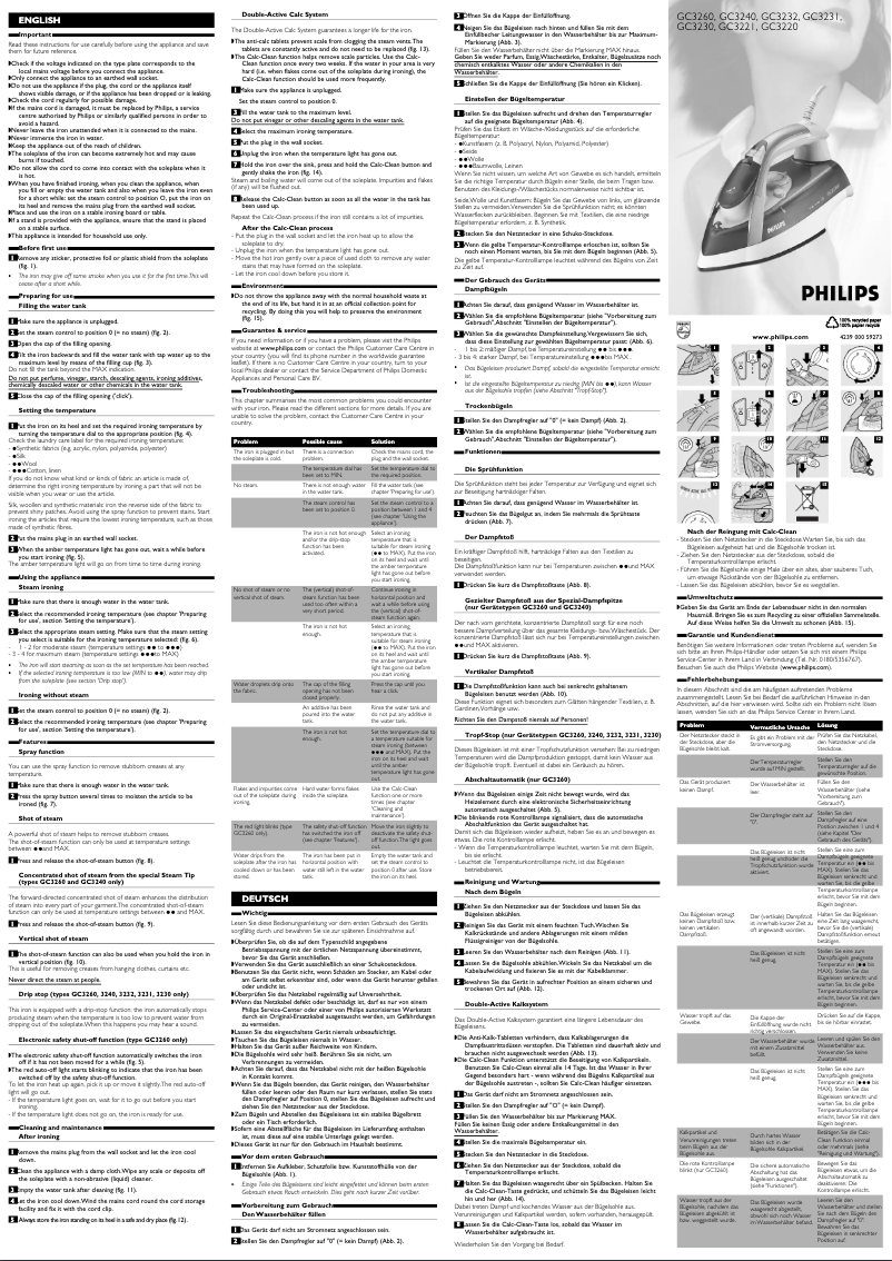 Página 1 del manual Manual de usuario Philips GC3232