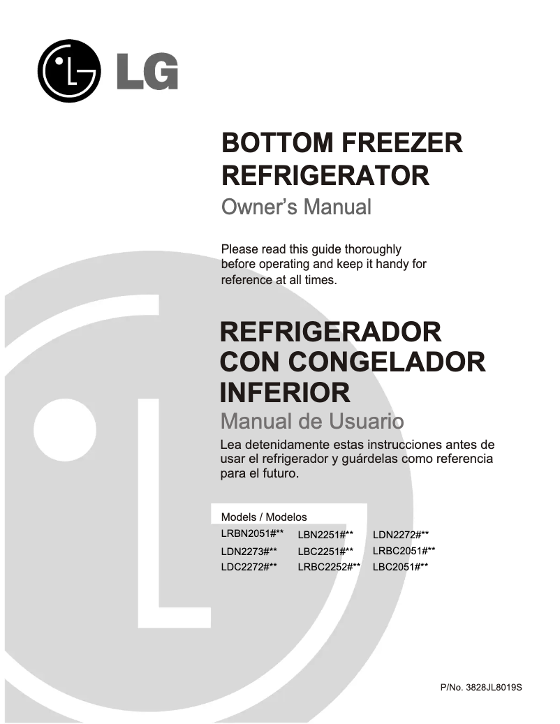 Imagen de la primera página del manual del dispositivo LRDC20731TT