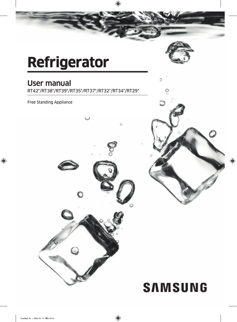 Página 1 del manual Manual de usuario Samsung RT37K5032S8