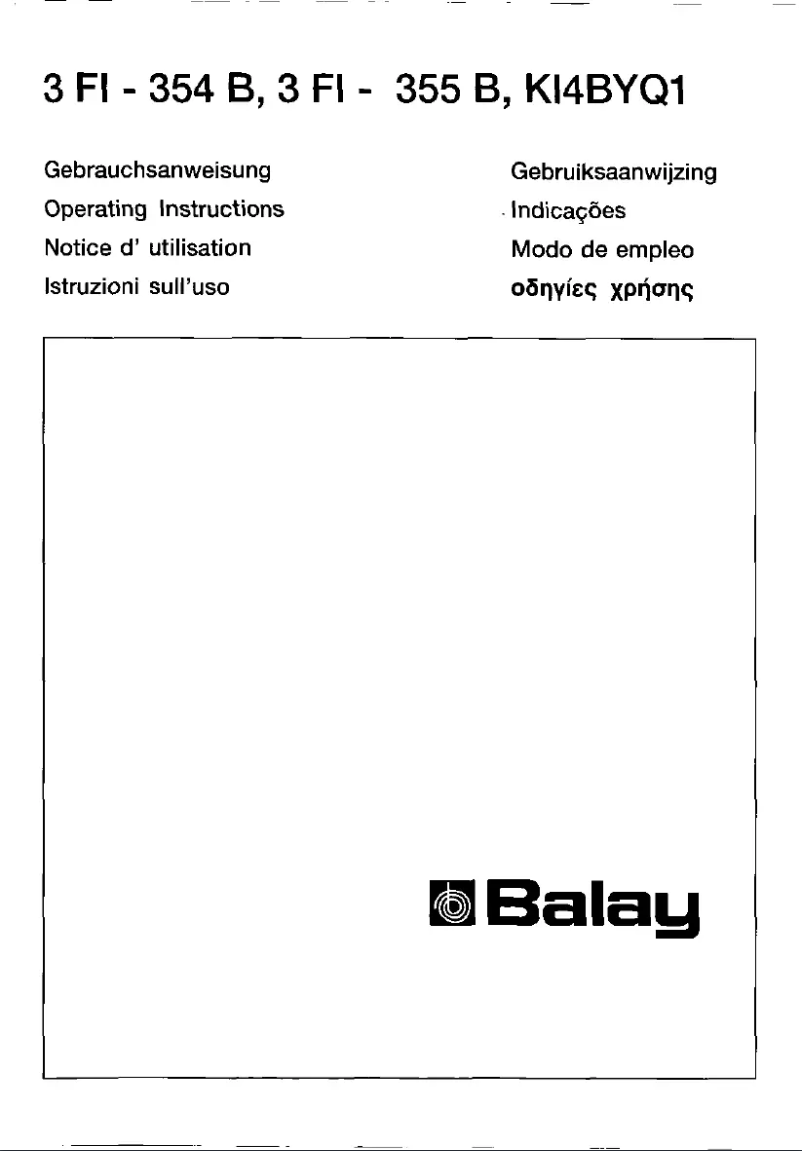 Página 1 del manual Manual de usuario Balay KI 4 BYQ 2