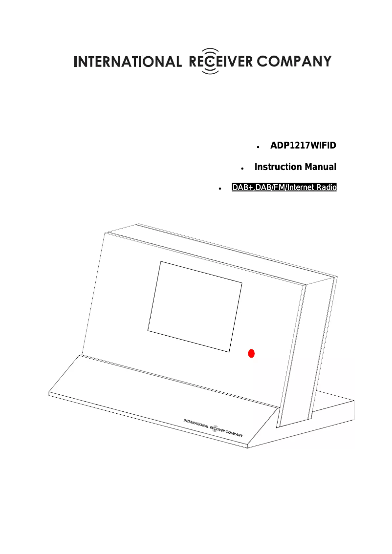 Imagen de la primera página del manual del dispositivo ADP1217WIFID