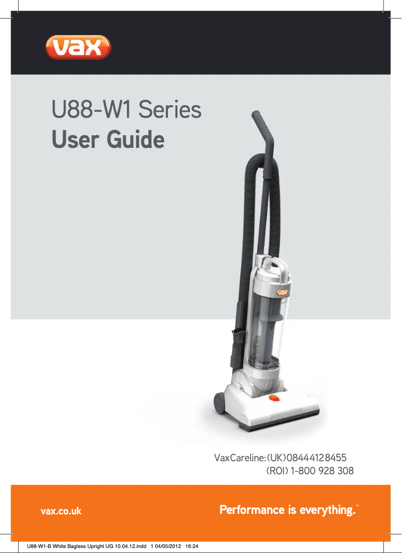 Imagen de la primera página del manual del dispositivo U88-W1-P