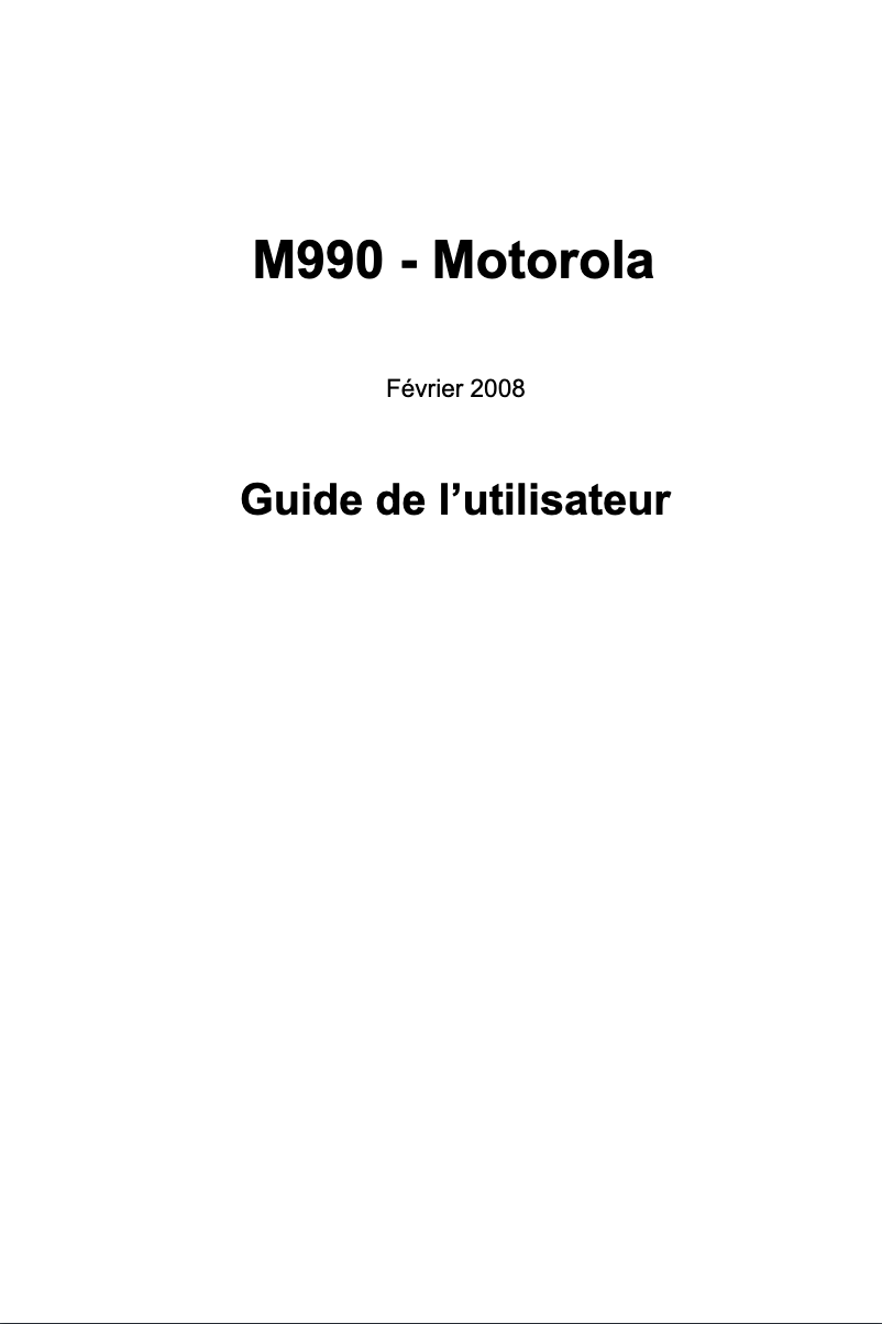 Imagen de la primera página del manual del dispositivo M990