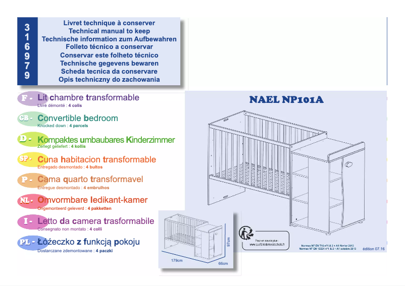 Imagen de la primera página del manual del dispositivo Nael NP101A 316979