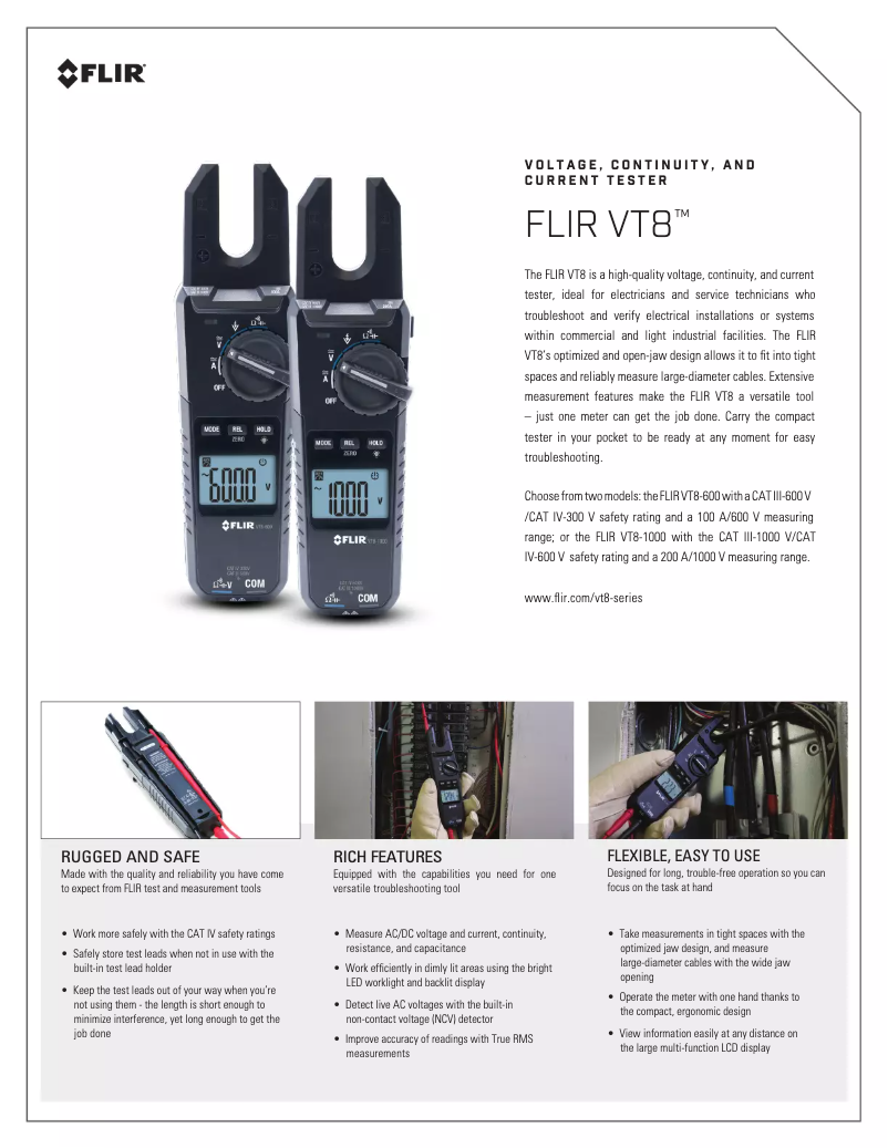 Imagen de la primera página del manual del dispositivo VT8-600