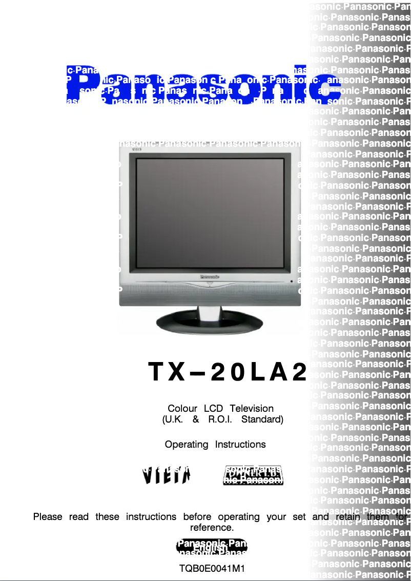 Imagen de la primera página del manual del dispositivo Viera TX-20LA2