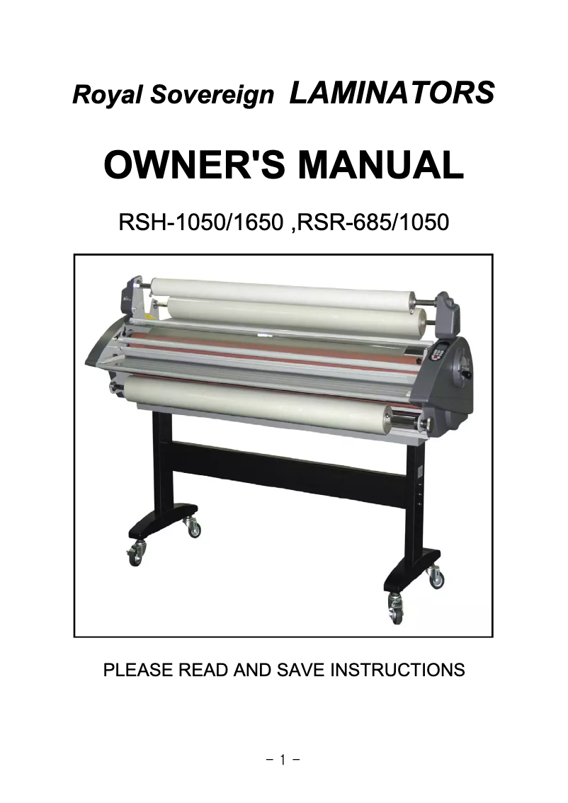 Página 1 del manual Manual de usuario Royal Sovereign RSH-1650