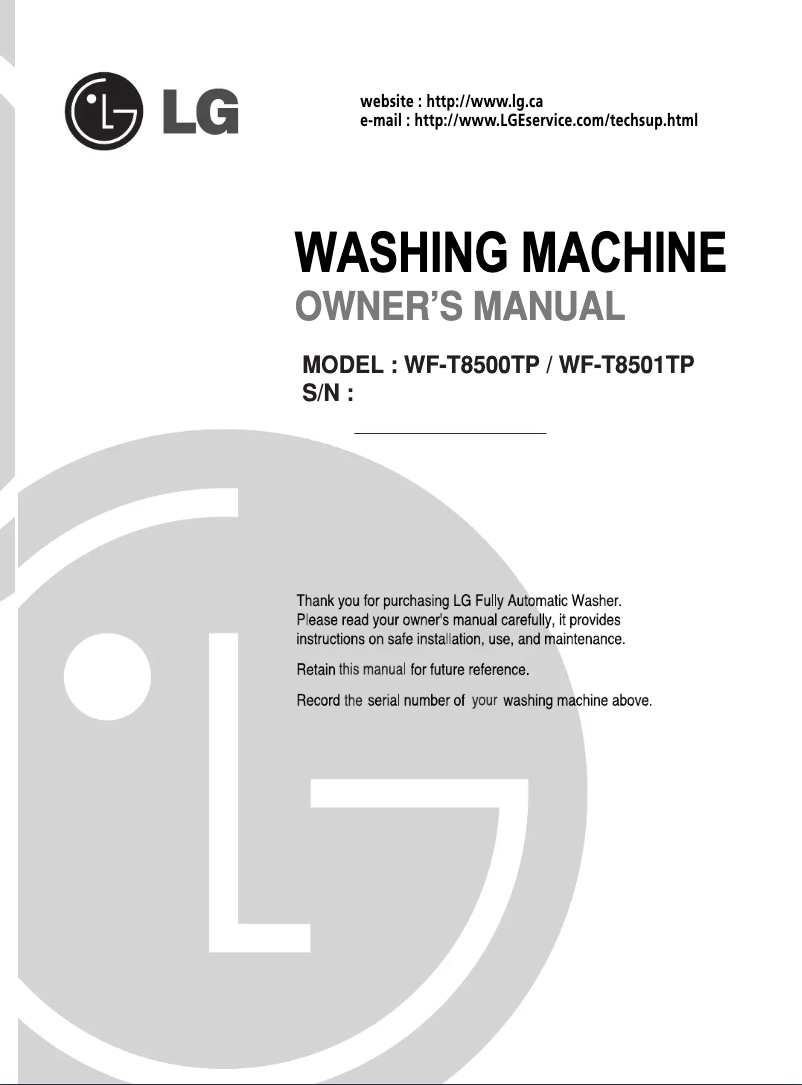 Imagen de la primera página del manual del dispositivo WF-T8500TP