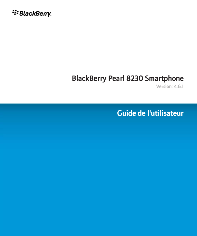 Página 1 del manual Manual de usuario BlackBerry Pearl 8230