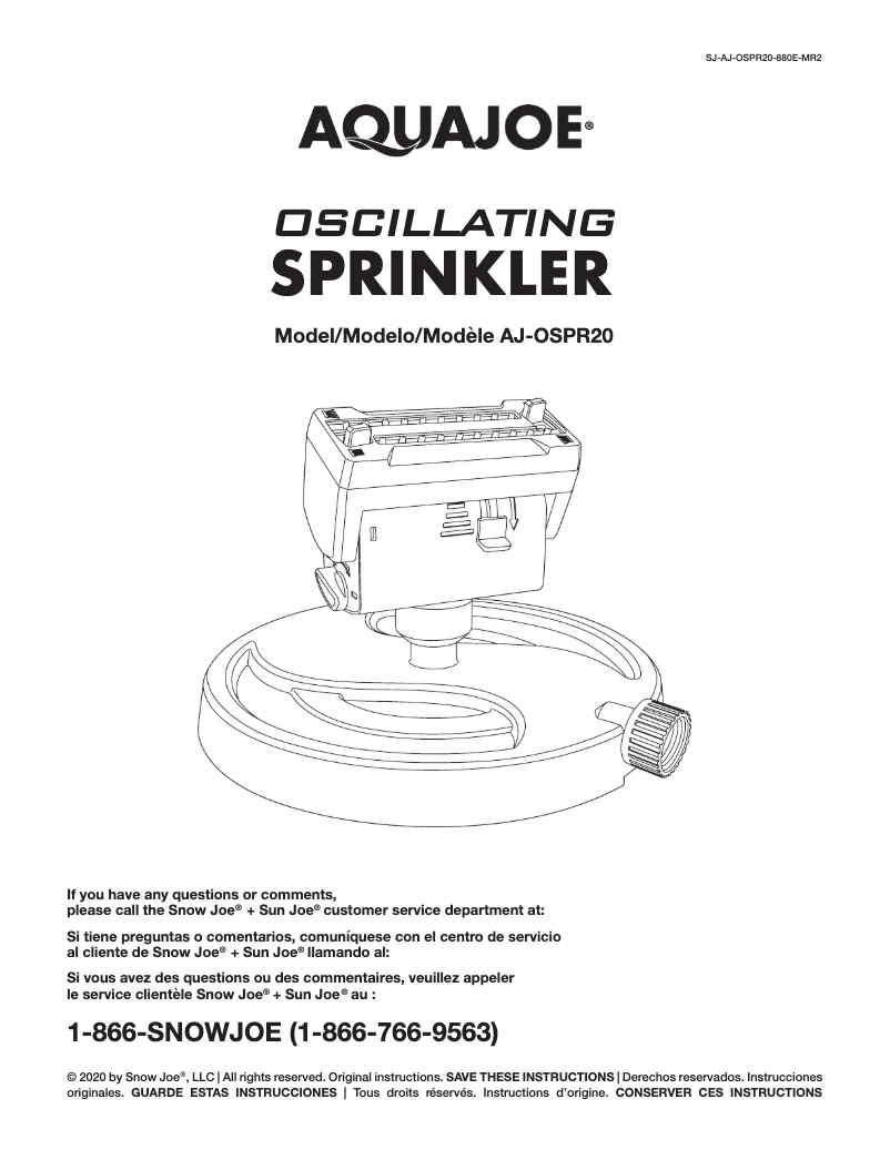 Imagen de la primera página del manual del dispositivo AJ-OSPR20