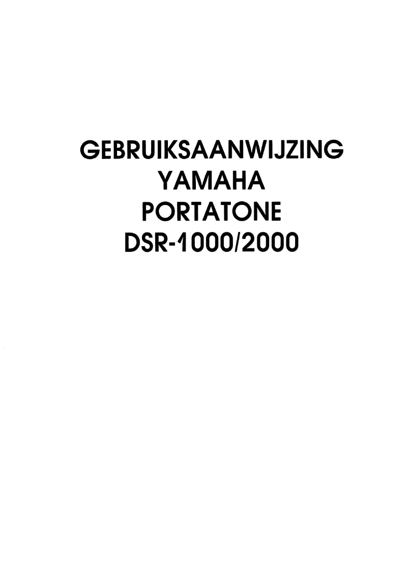 Imagen de la primera página del manual del dispositivo Portatone DSR-2000