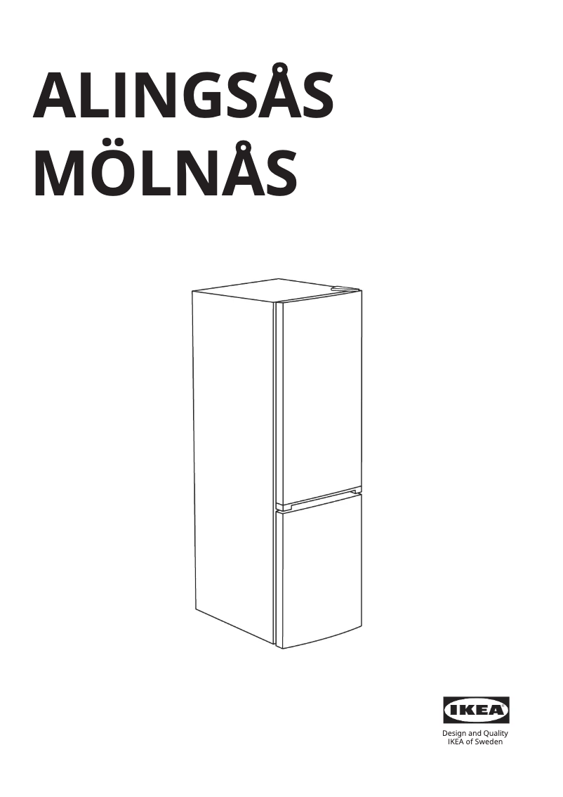 Imagen de la primera página del manual del dispositivo ALINGSÅS 405.679.58