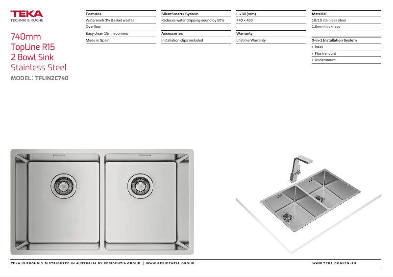 Página 1 del manual Manual de usuario Teka TFLIN2C740