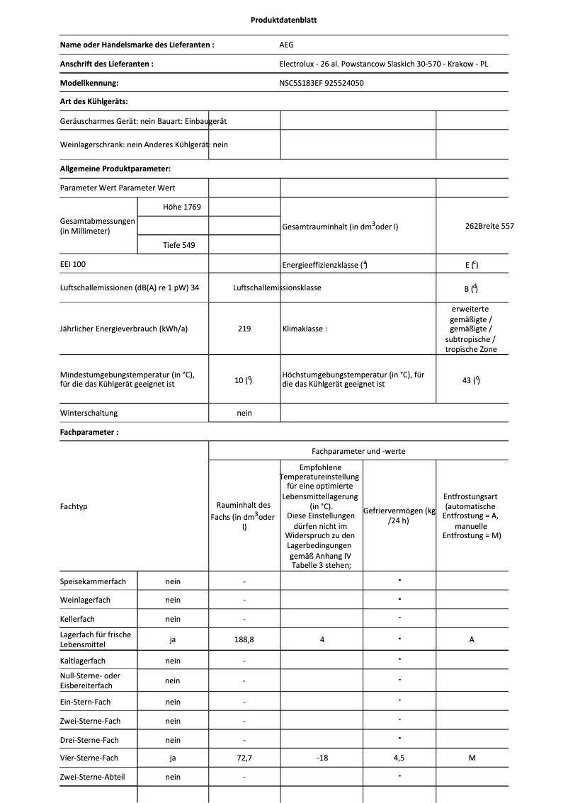 Imagen de la primera página del manual del dispositivo NSC5S183EF