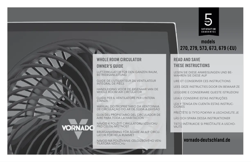 Página nº 1 - Manual de usuario Vornado 573