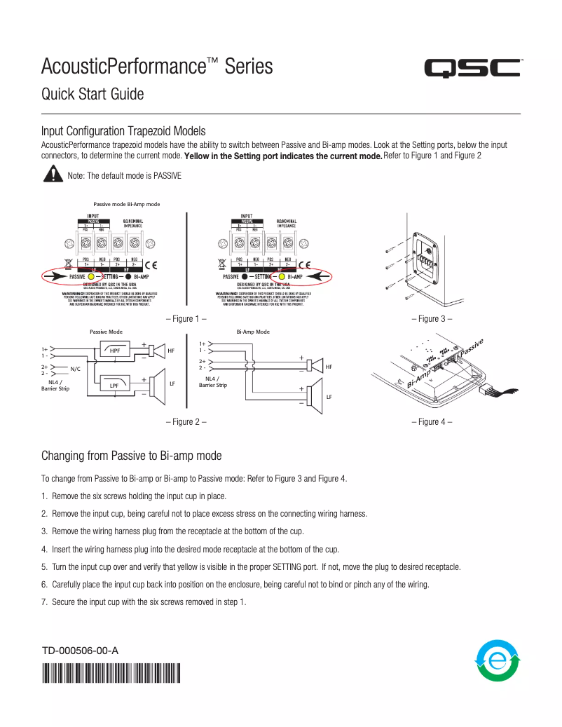Imagen de la primera página del manual del dispositivo AcousticPerformance AP-4122m