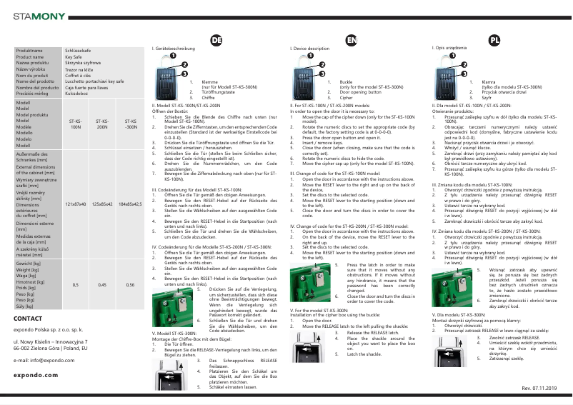 Imagen de la primera página del manual del dispositivo ST-KS-200N