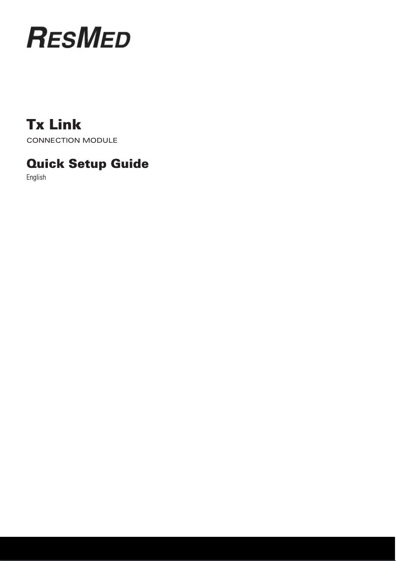 Imagen de la primera página del manual del dispositivo Tx link