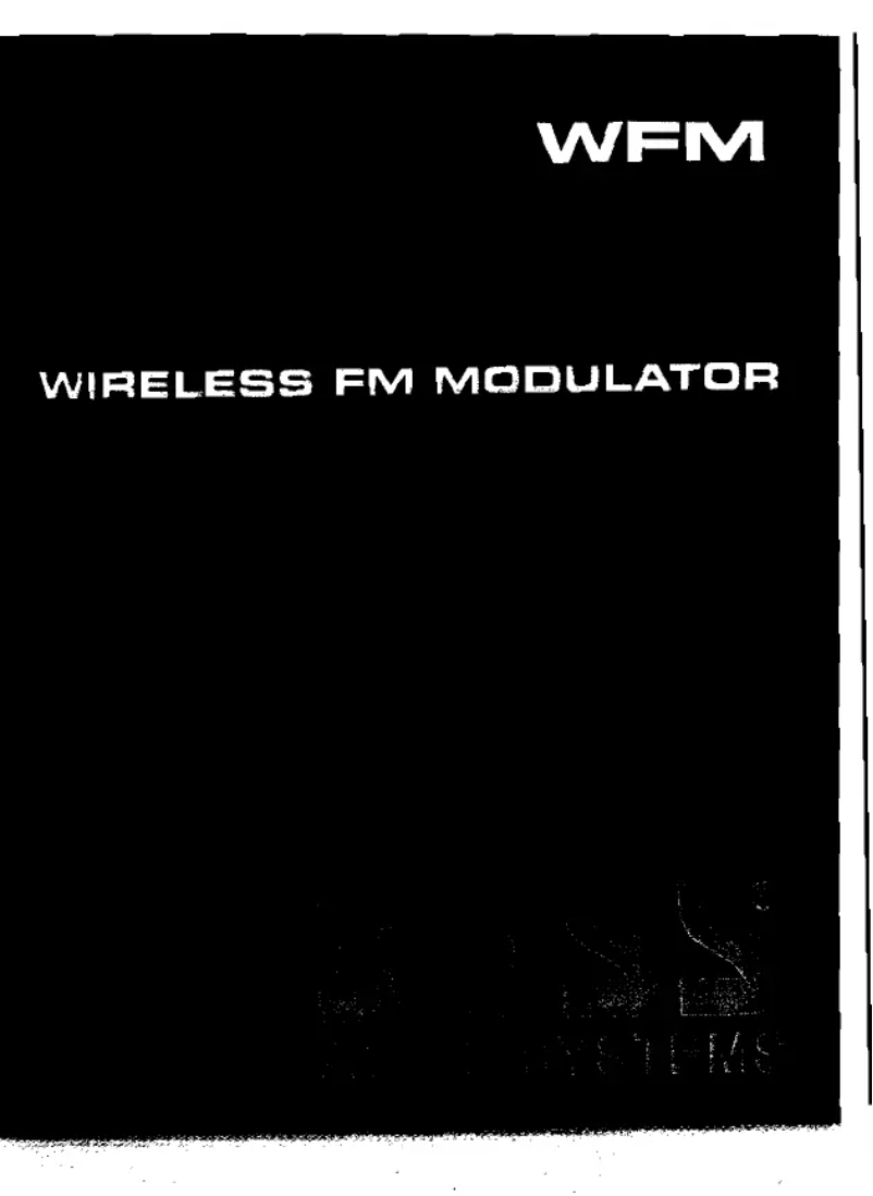 Imagen de la primera página del manual del dispositivo WFM