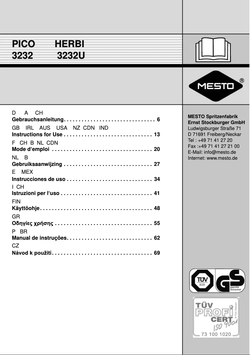 Imagen de la primera página del manual del dispositivo PICO 3232