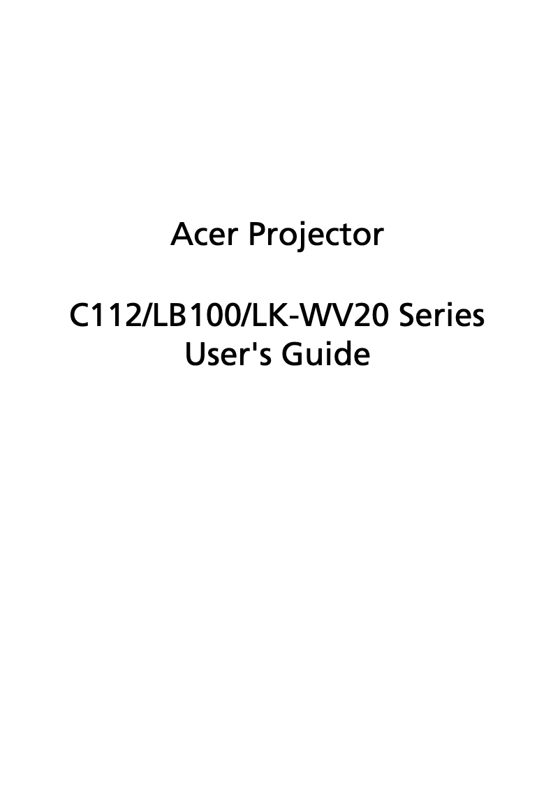 Imagen de la primera página del manual del dispositivo C112