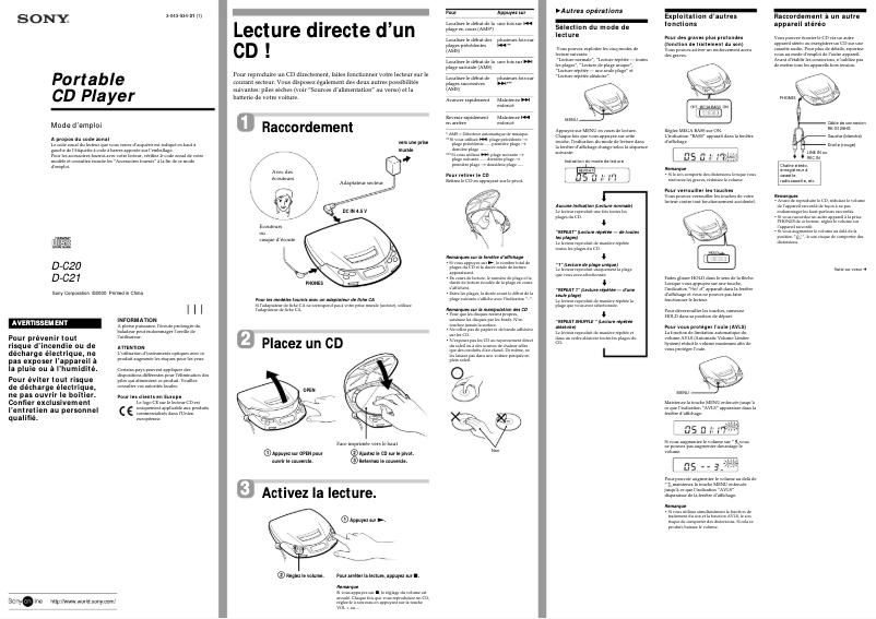 Imagen de la primera página del manual del dispositivo D-C21