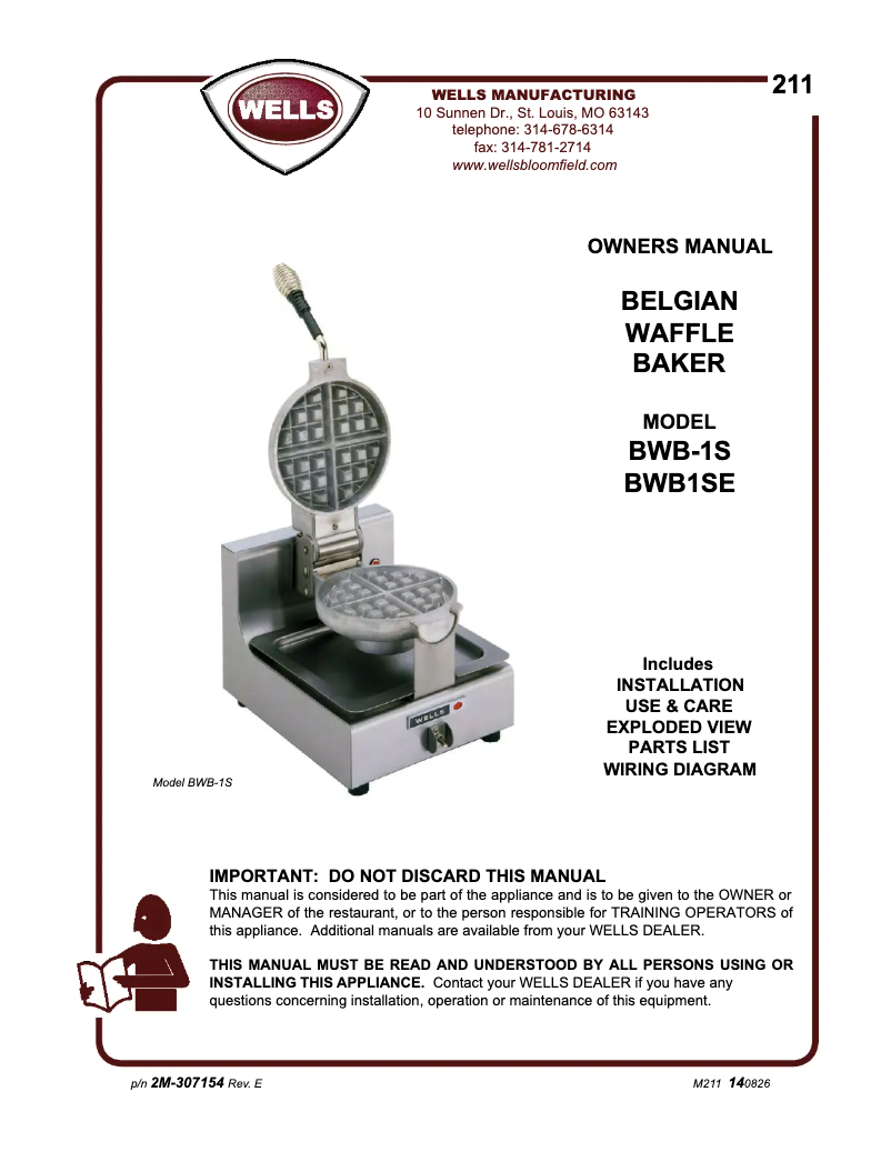 Imagen de la primera página del manual del dispositivo BWB1SE