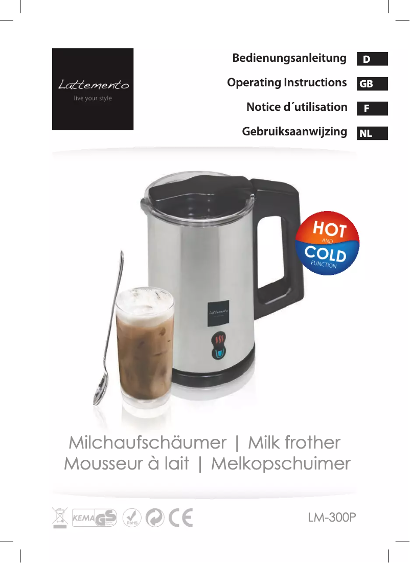 Página 1 del manual Manual de usuario Lattemento LM-300P