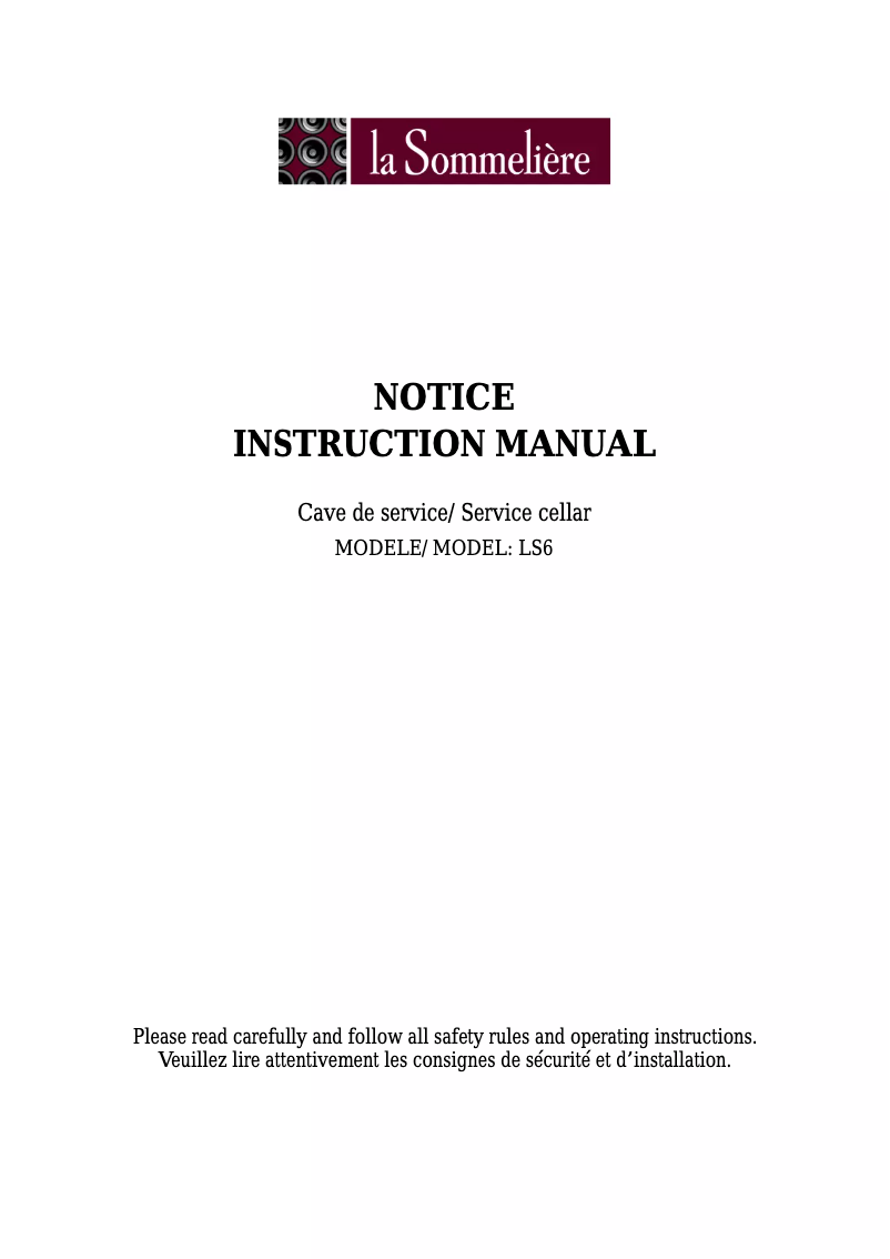 Imagen de la primera página del manual del dispositivo LS6