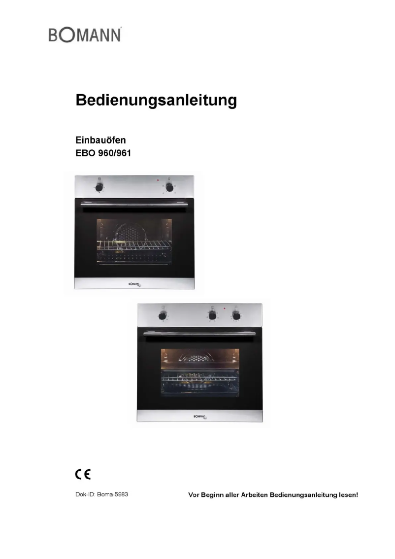 Imagen de la primera página del manual del dispositivo EBO 960