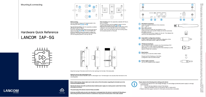 Página 1 del manual Manual de usuario Lancom IAP-5G