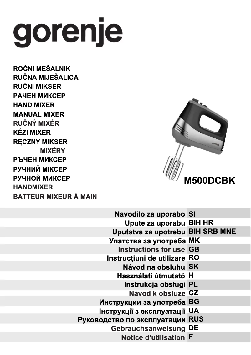 Imagen de la primera página del manual del dispositivo M500DCBK
