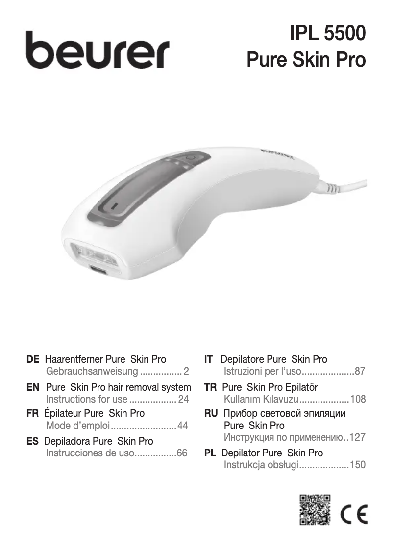 Página 1 del manual Manual de usuario Beurer PureSkinPro