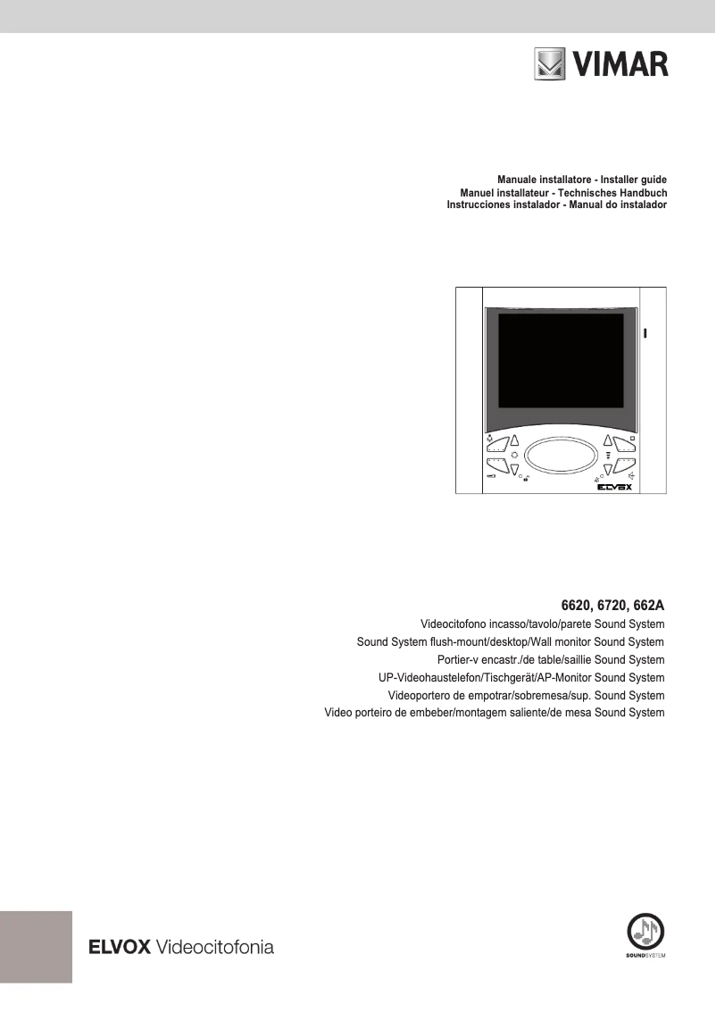 Página 1 del manual Manual de usuario Vimar ELVOX 662A