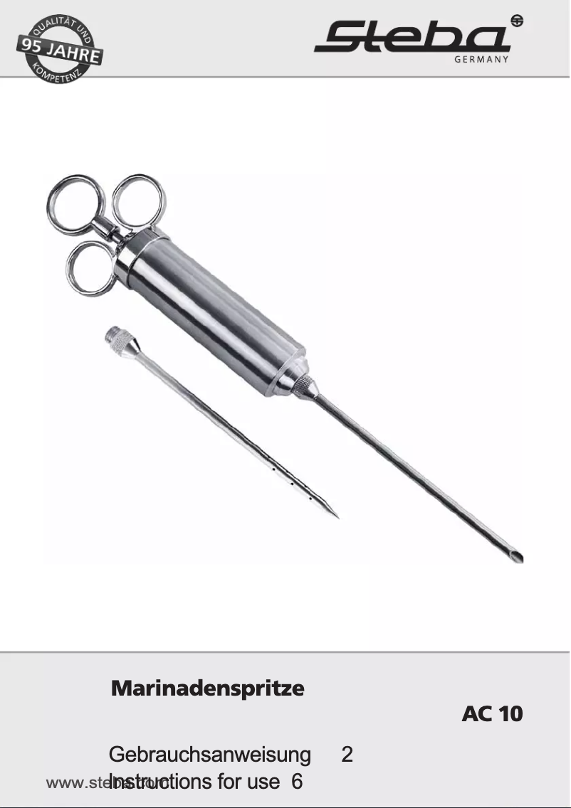 Imagen de la primera página del manual del dispositivo AC 10