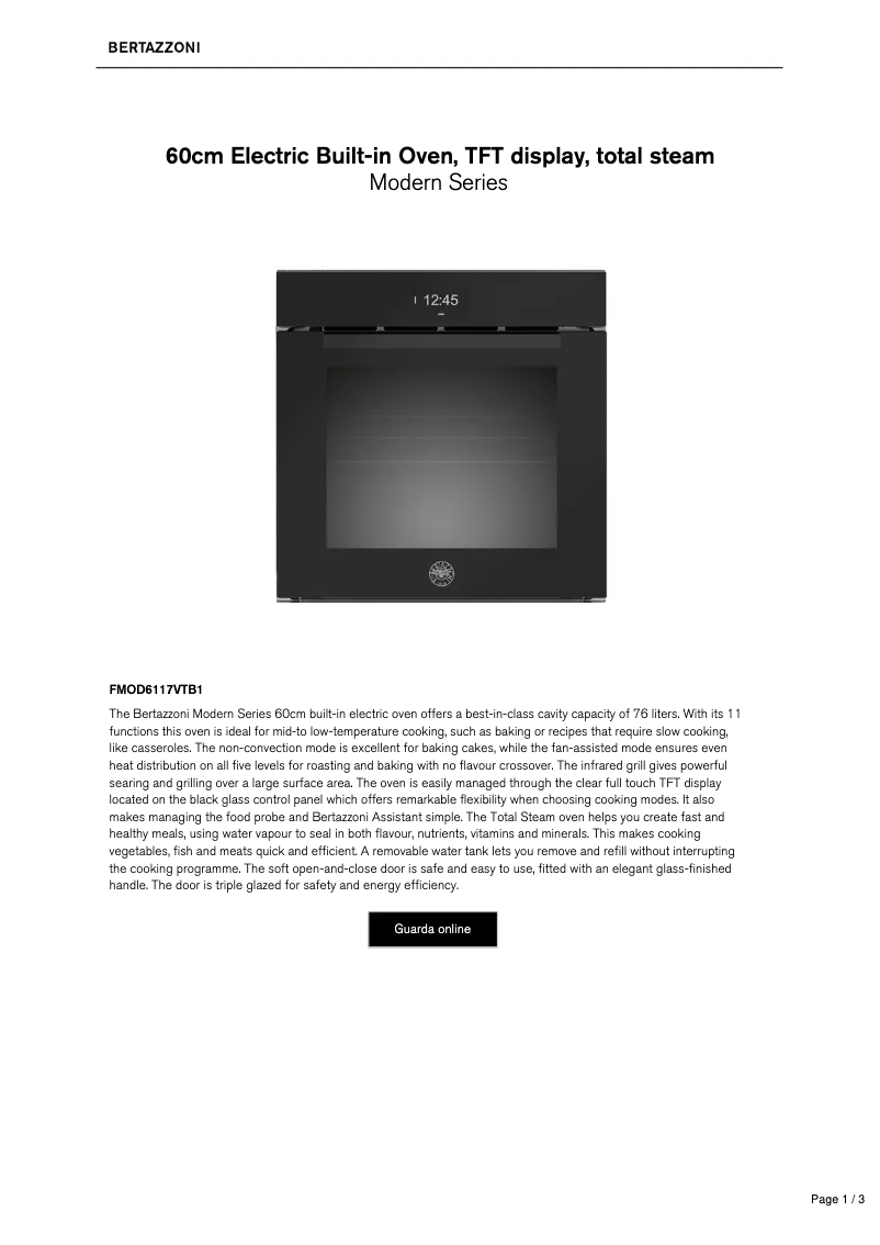 Imagen de la primera página del manual del dispositivo FMOD6117VTB1