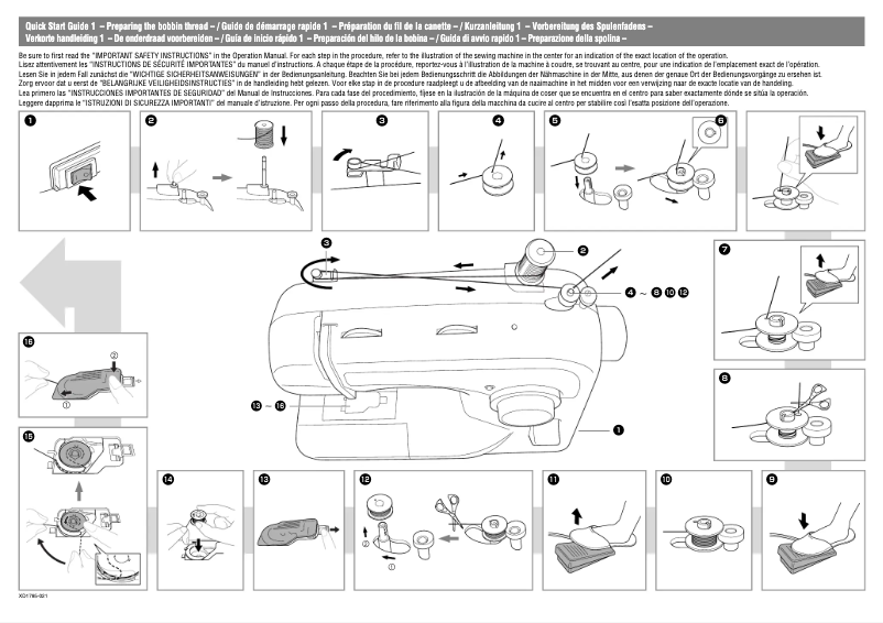 Página 1 del manual Guía de inicio rápido Brother XL-3500