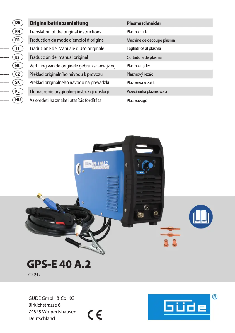 Página 1 del manual Manual de usuario Güde GPS-E 40 A.2