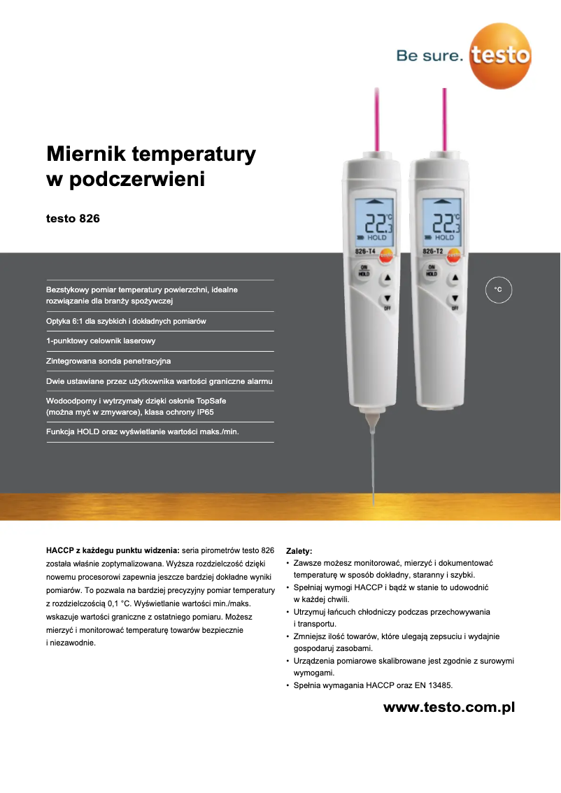 Página 1 del manual Folleto Testo 826-T2