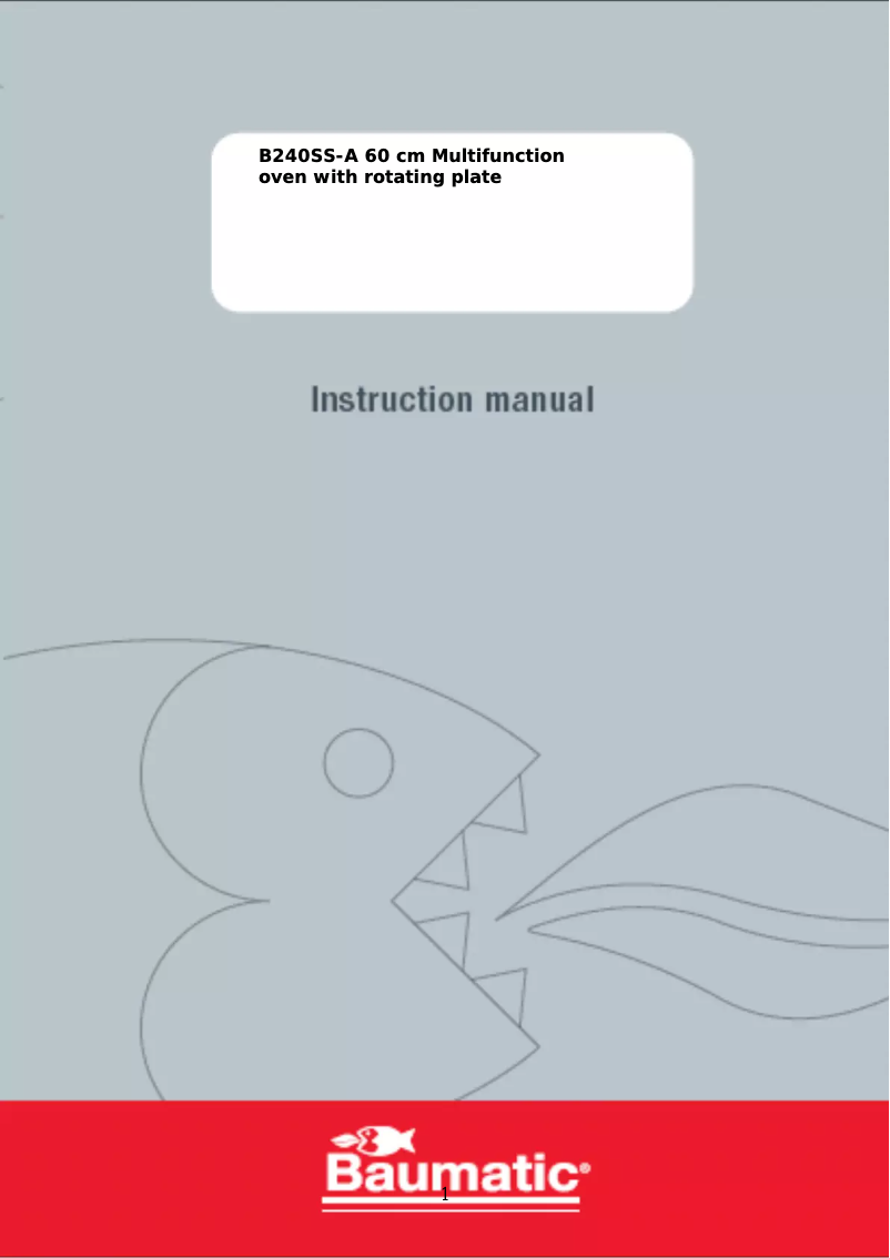 Página 1 del manual Manual de usuario Baumatic B240SS-A