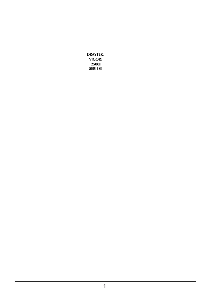 Imagen de la primera página del manual del dispositivo Vigor 2500Wt