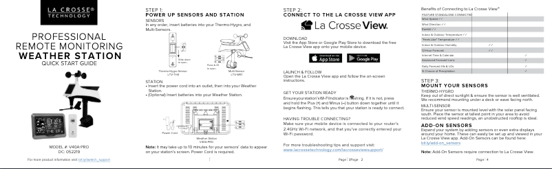 Imagen de la primera página del manual del dispositivo V40A-PRO-11