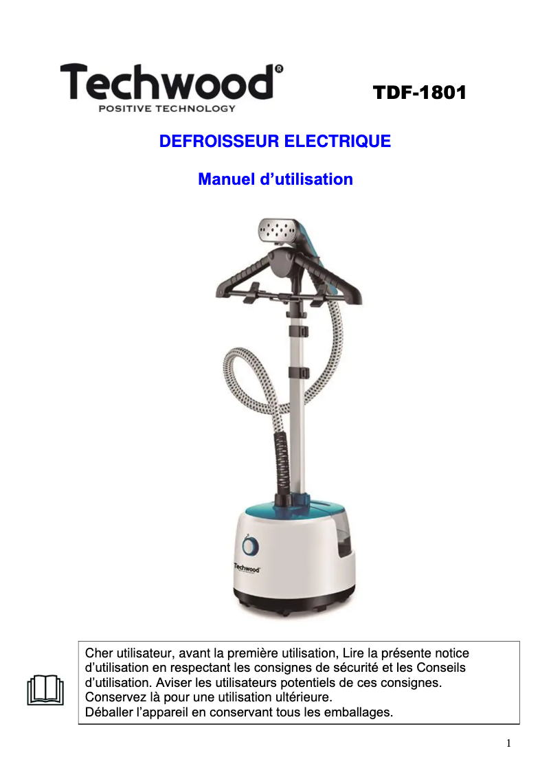 Página 1 del manual Manual de usuario Techwood TDF-1801