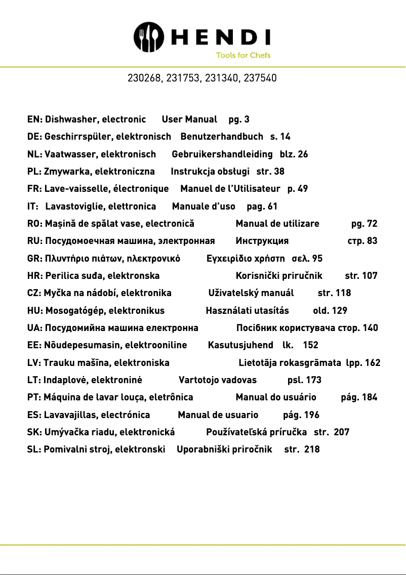 Imagen de la primera página del manual del dispositivo 231340