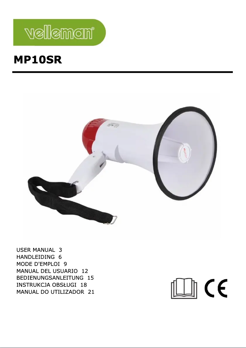 Página 1 del manual Manual de usuario Velleman MP10SR