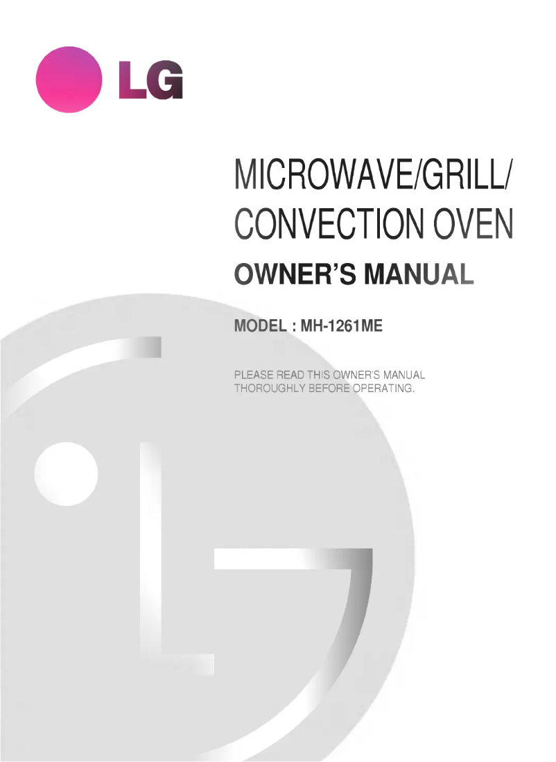 Página 1 del manual Manual de usuario LG MH-1261ME