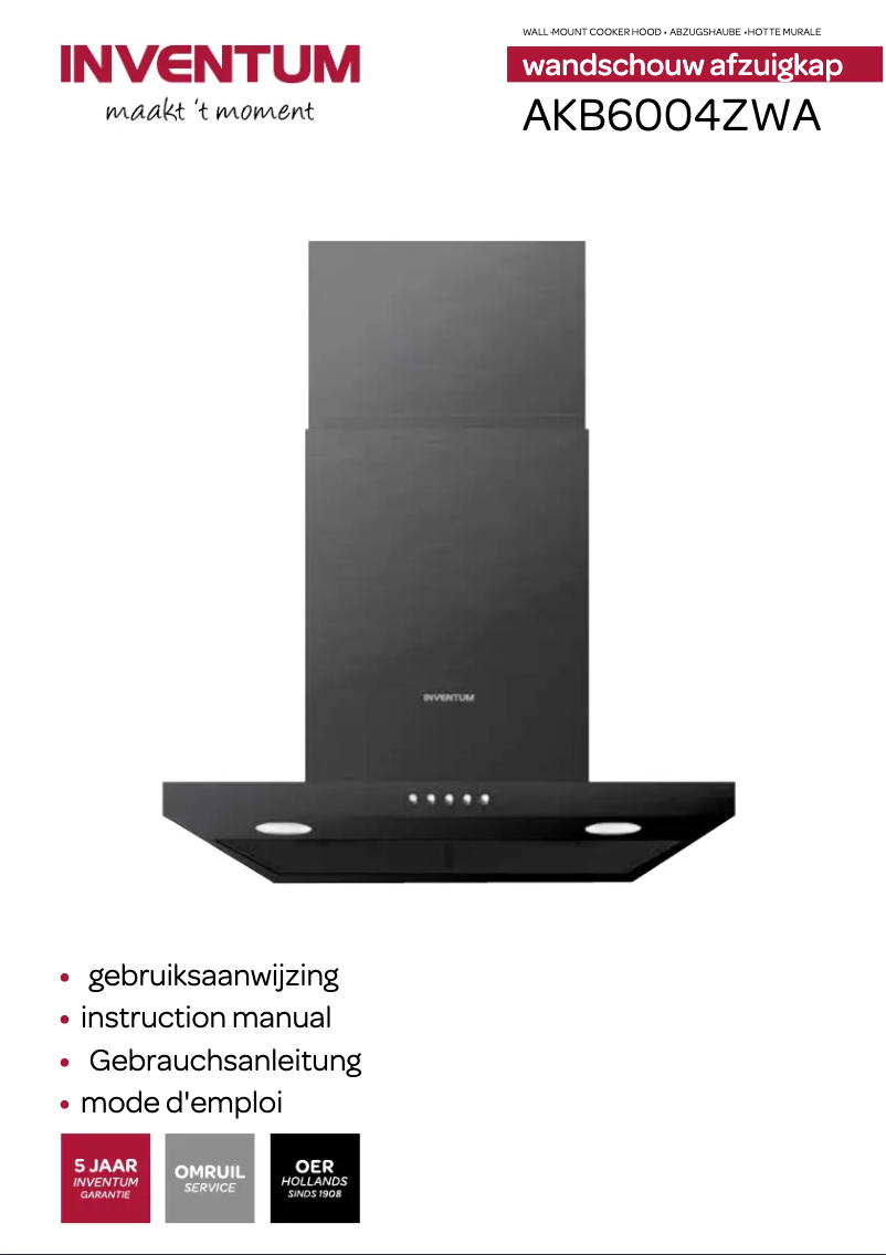 Imagen de la primera página del manual del dispositivo AKB6004ZWA